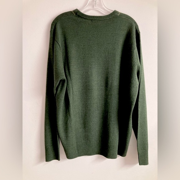 Dockers’ Men’s Classic Pullover Sweater, Large, Dk Green/Tan - Picture 2 of 5